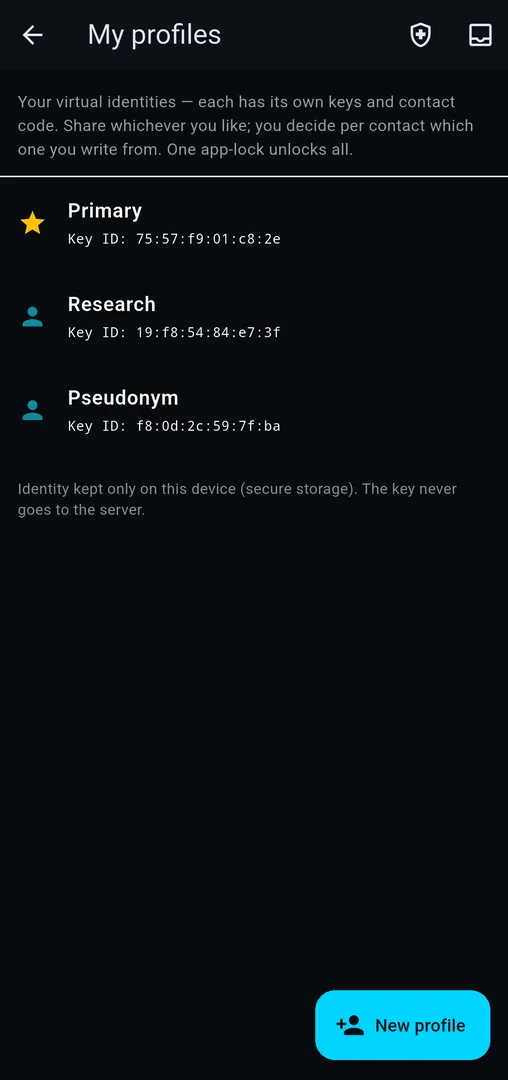 Three identities behind one app-lock