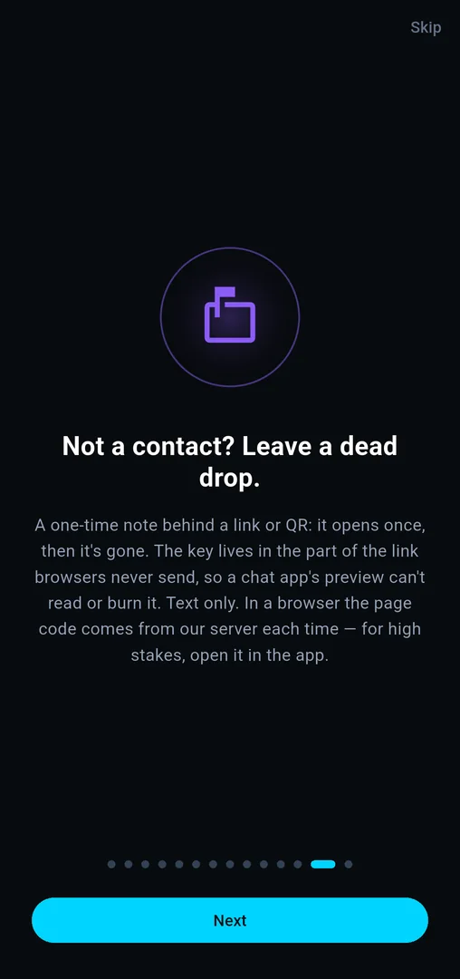 Tip: Not a contact? Leave a dead drop